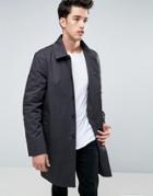 New Look Single Breasted Trench In Charcoal - Green
