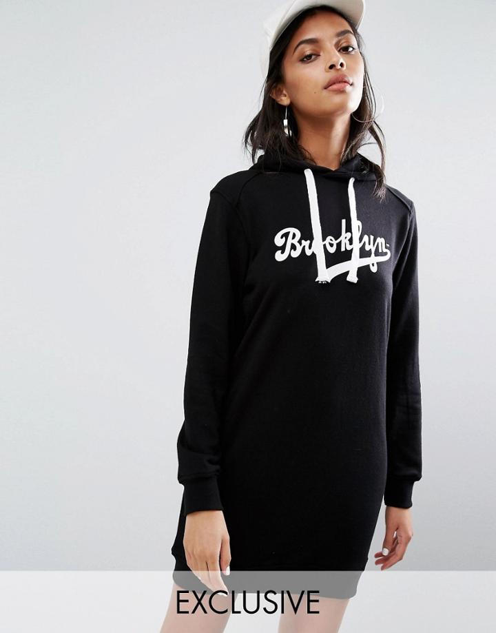 Majestic Sweat Hoodie Dress - Black