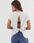 G-star Beraw Open Back Knot Detail T-shirt - Blue