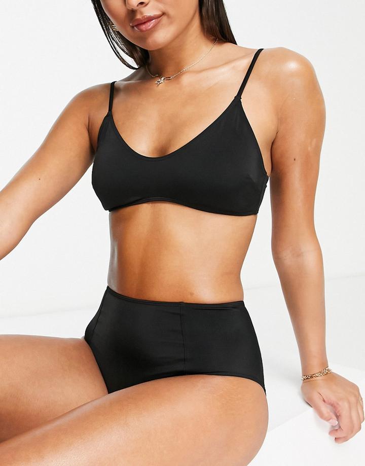 Monki Bikini Top In Black