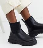 Monki Sporty Chelsea Boots In Black