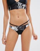 Evil Twin Black Contrast Triangle Bikini Bottoms - Black