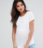 Asos Maternity Ultimate T-shirt With Crew Neck - White