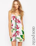 Asos Petite Tropical Print Cami Dress - Multi