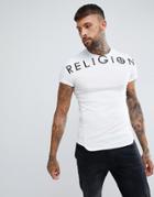 Religion Extreme Muscle Fit T-shirt In White - White