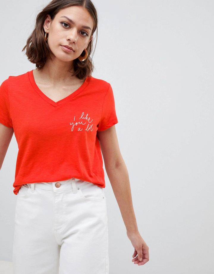 Ichi Slogan T-shirt - Red
