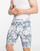 Le Breve Lounge Coordinating Shorts In Blue Stone Tie Dye-blues