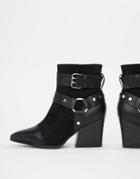 Truffle Collection Pointed Heeled Boots-black