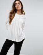 Warehouse Box Pleat Top - Cream