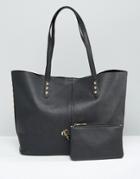Yoki Fashion Shopper Tote Bag - Black