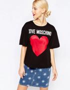 Love Moschino Classic Logo Heart T-shirt - Black