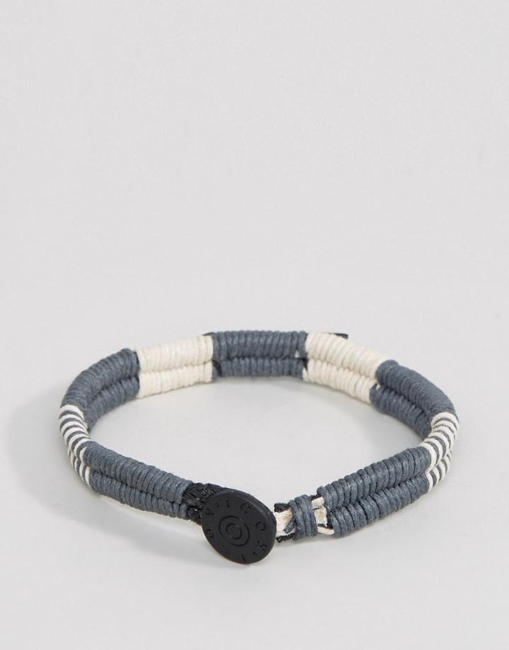 Icon Brand Double Bind Woven Bracelet In Gray - Gray