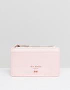 Ted Baker Patent Zipped Card Holder - Pink
