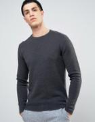 Produkt 100% Cotton Textured Knit Sweater - Gray