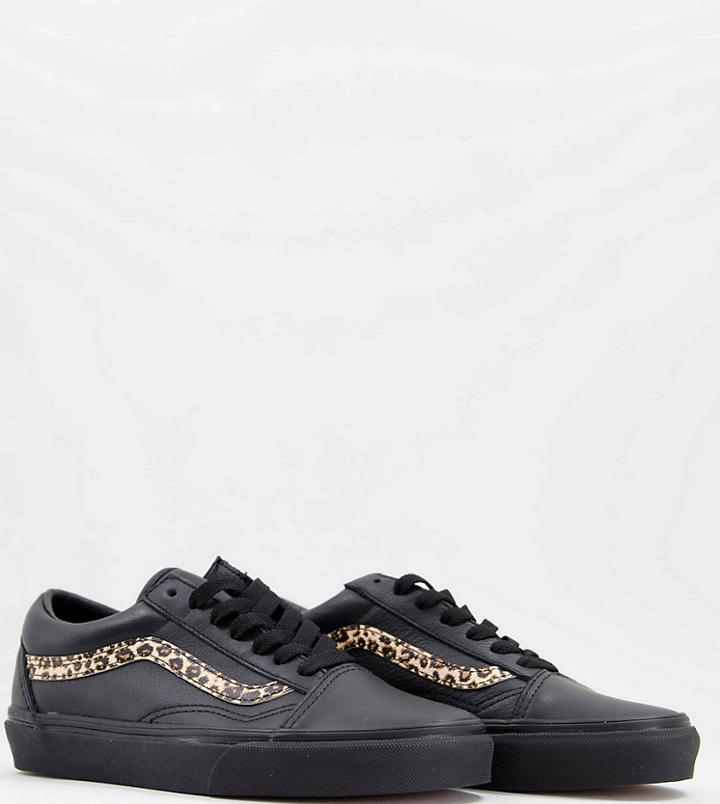 Vans Old Skool Animal Sneakers In Black Exclusive At Asos