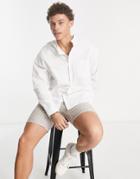 Asos Design 90s Oversized Linen Shirt In White