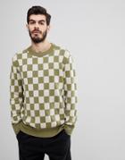 Nudie Jeans Co Elof Checkerboard Sweater-green