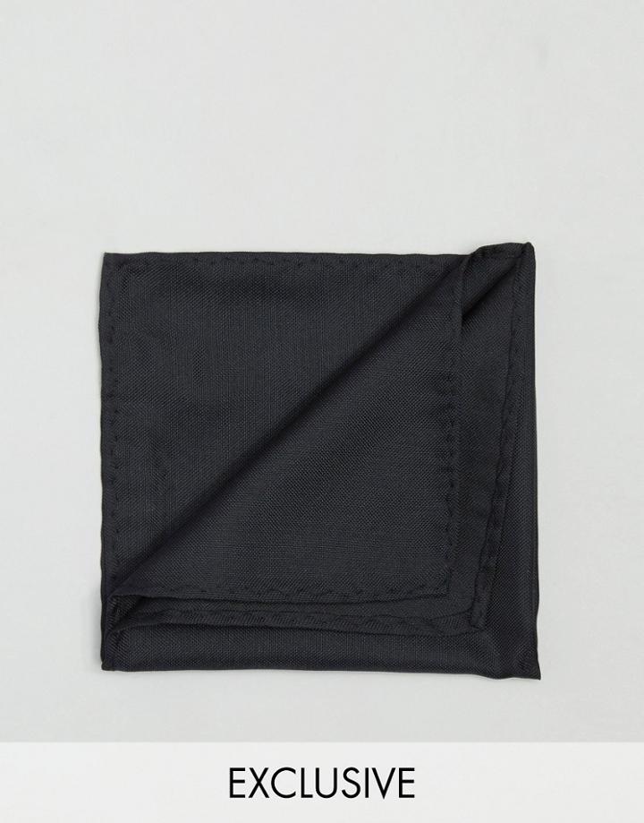 Noose & Monkey Poly Black Pocket Square - Black