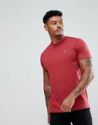 Psycho Bunny Crew Neck T-shirt Regular Fit In Red Marl - Red