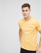 Nicce London T-shirt In Yellow With Split Logo - Yellow
