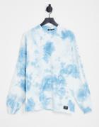 Dr Denim Tie Dye Long Sleeve Top In Blue
