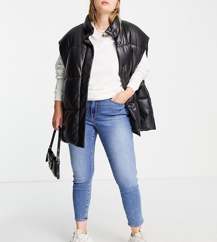 Madewell Plus High Rise Skinny Jean In Mid Wash-blues