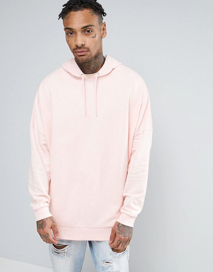 Asos Exteme Oversized Hoodie In Pink - Pink