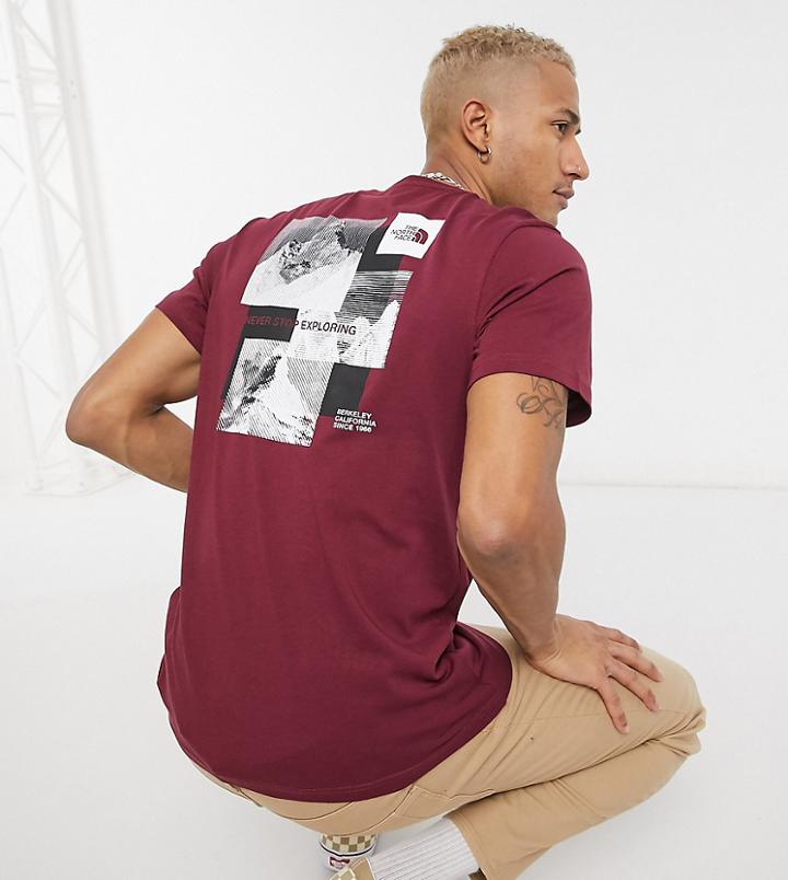 The North Face Stripe Mix T-shirt In Red Exclusive At Asos