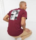 The North Face Stripe Mix T-shirt In Red Exclusive At Asos