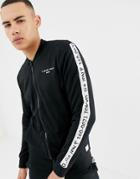 Only & Sons Tracksuit Jacket With Japan Side Stripe - Black