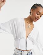 Steele Twiggle Pleated Blouse In White