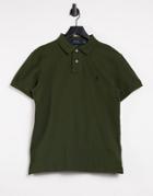 Polo Ralph Lauren Slim Fit Polo Player Logo Pique Shirt In Company Olive-green