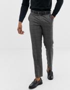 Harry Brown Gray Check Slim Fit Suit Pants - Gray