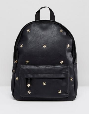 Yoki Fashion Star Studded Backpack - Black