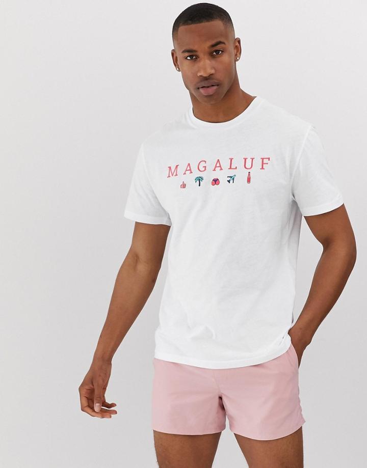 Urban Threads Magaluf T-shirt-white