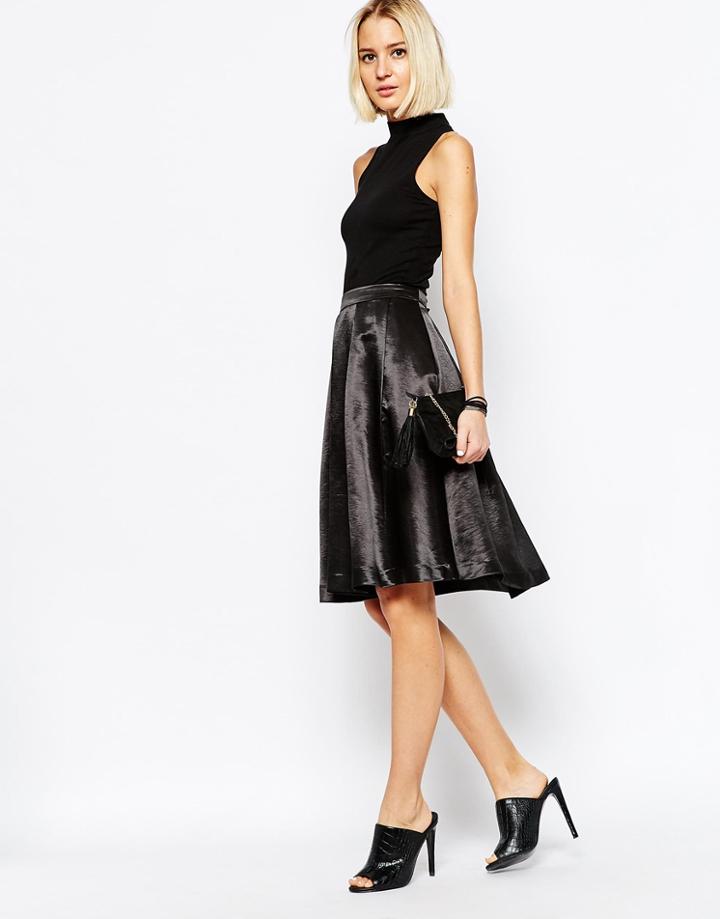 Selected Celeste Skirt In Black - Black