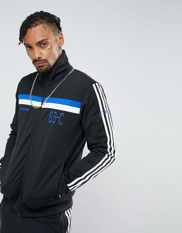 Adidas Originals 83-c Track Jacket In Black Br8981 - Black