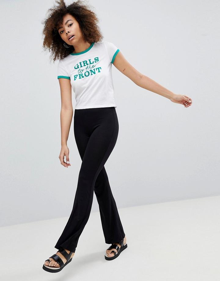Monki Flared Pants - Black