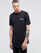 Antioch Curved Hem T-shirt With Rectangle Logo - Black