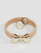 Ted Baker Curved Bow Leather Bracelet - Tan