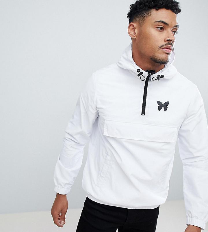Good For Nothing Overhead Windbreaker Jacket In White Exclusive To Asos - White