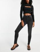 Only Royal Organic Cotton Skinny Jeans In Washed Black