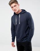 Abercrombie & Fitch Hoodie White Label Tonal Pocket & Hood In Navy - Navy