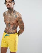 Napapijri Varco Swim Shorts In Yellow - Yellow