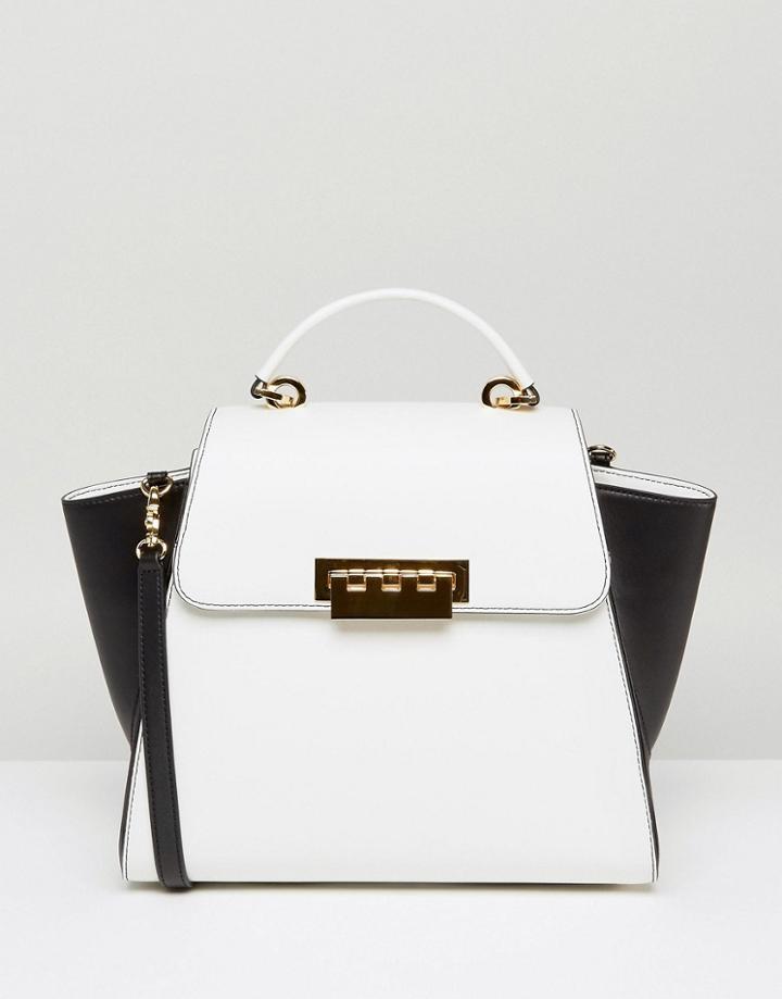 Zac Zac Posen Eartha Top Handle White Outline Bag - White