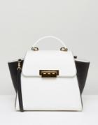 Zac Zac Posen Eartha Top Handle White Outline Bag - White