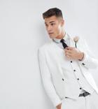 Noak Skinny Fit Wedding Suit Jacket In Cream - Cream