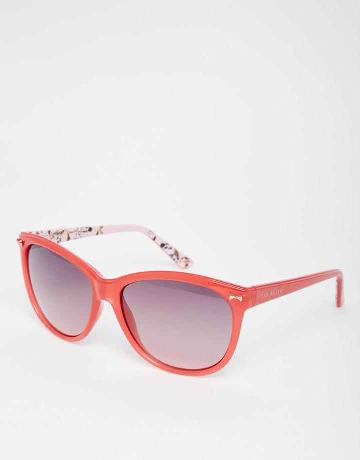 Ted Baker Raine Contrast Cat Eye Sunglasses - Red