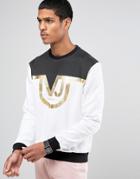 Versace Sweatshirt With Large Logo - White