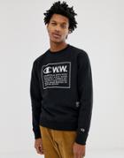 Champion X Wood Wood Sweatshirt With Large Logo In Black - Black